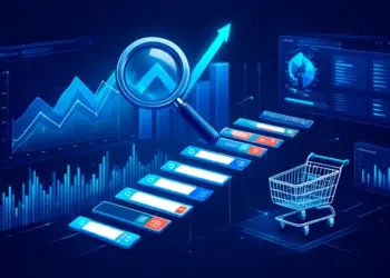 agência SEO para e-commerce analisando crescimento de tráfego orgânico em dashboard de loja virtual